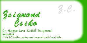 zsigmond csiko business card